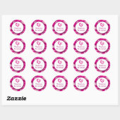 Heet Roze Camo Baby shower Stickers / Camouflage (Vel)