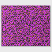 Heet Roze Cheetah print inpakpapier (Vlak)