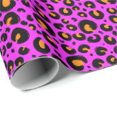 Heet Roze Cheetah print inpakpapier (Rol Hoek)