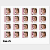 Heet roze chevron zig zag foto afstuderen stickers (Vel)