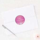 Heet Roze Chic Sneeuwvlok Sweet 16 Sticker (Envelop)