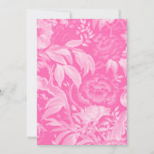 Heet Roze Chinoiserie Meisje Baby shower Kaart (Achterkant)