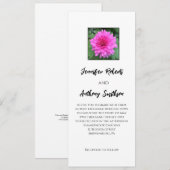 Heet Roze Chrysanthemum Bloemen Bruiloft Uitnodigi Kaart (Voorkant / Achterkant)