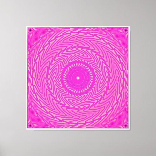 Heet roze cirkels patroon canvas afdruk (Voorkant)