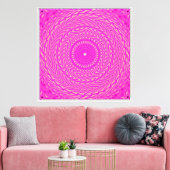 Heet roze cirkels patroon canvas afdruk (Insitu (Woonkamer))