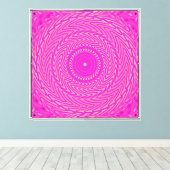 Heet roze cirkels patroon canvas afdruk (Insitu (Houten vloer))