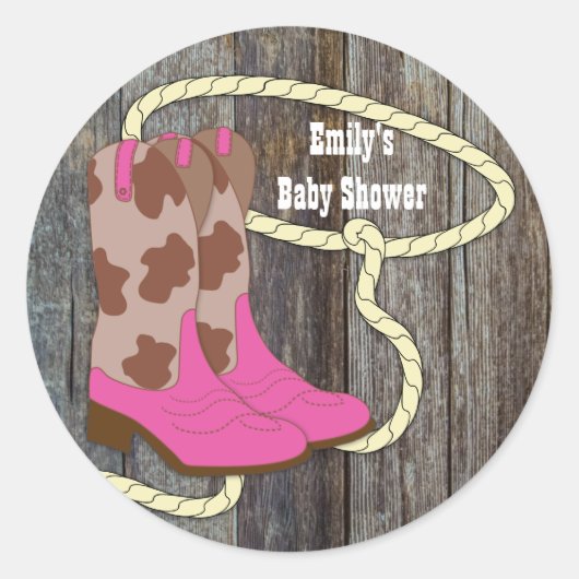 Heet Roze Cowgirl Stickers (Voorkant)