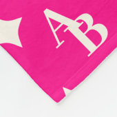Heet Roze Custom Initiaal Monogram Patroon Deken (Hoek)