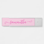 Heet Roze Cute Handtekening Deurbordje (Voorkant)