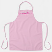Heet Roze Cute Handtekening Schort (Voorkant)