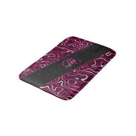 Heet roze damascus abstracte wervelingen Custom Mo Badmat