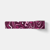 Heet roze damascus abstracte wervelingen koel patr satijnen lint (Voorkant)
