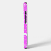 Heet Roze Damask iPhone 14 Hoesje (Achterkant / Links)
