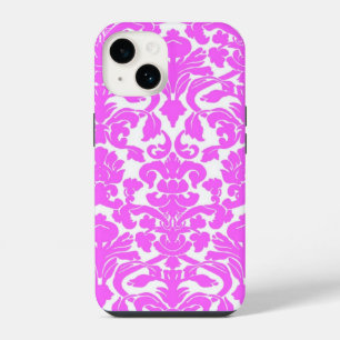 Heet Roze Damask iPhone 14 Hoesje