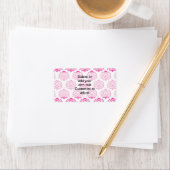 Heet roze damast etiket (Insitu)