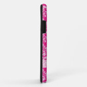 Heet roze damastpatroon Case-Mate iPhone case (Achterkant/rechts)