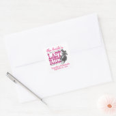Heet Roze De Laatste Rit van de Bruid Vierkante Sticker (Envelop)