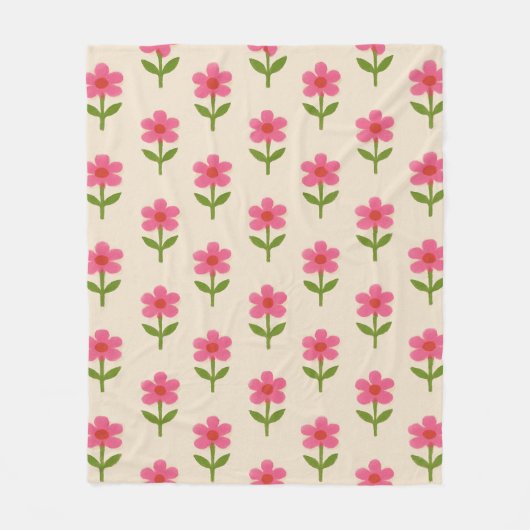 Heet Roze Dekbed Fleece Deken (Voorkant)