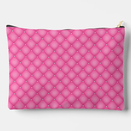 Heet roze diamant textuur make-up vanity etui (Achterkant)