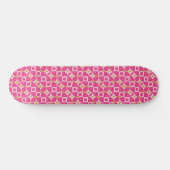 Heet roze diamanten bloem glans persoonlijk skateboard (Horizontaal)
