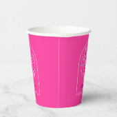Heet Roze Disco Boogie Bruidsuitnodiging Papieren Bekers (Rechts)