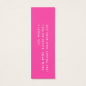 Heet roze DIY prijs hang label met aangepaste logo Mini Visitekaartjes (Achterkant)