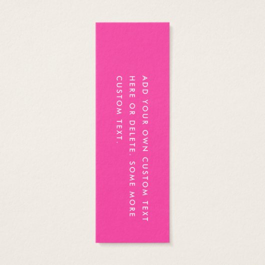 Heet roze DIY prijs hang label met aangepaste logo Mini Visitekaartjes (Achterkant)
