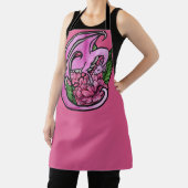 Heet roze draak bloemen geek meisje schort (Insitu)
