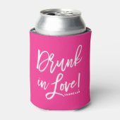 Heet Roze Drink in Liefde Hand Lettering Koelbox Blikjeskoeler (Blikje Voorkant)