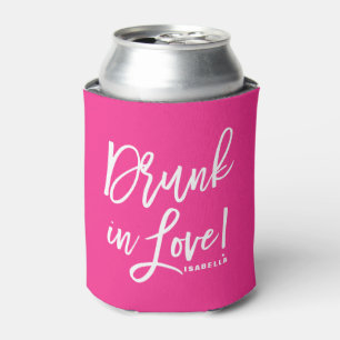 Heet Roze Drink in Liefde Hand Lettering Koelbox Blikjeskoeler