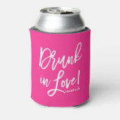 Heet Roze Drink in Liefde Hand Lettering Koelbox Blikjeskoeler (Blikje Achterkant)