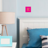 Heet Roze Eenvoudig Monogram Echt Goud Folie Afdrukken (Insitu (Slaapkamer))