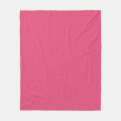 Heet Roze Eenvoudige Gepersonaliseerde Herhalende Fleece Deken (Voorkant)