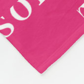 Heet Roze Eenvoudige Gepersonaliseerde Herhalende Fleece Deken (Hoek)