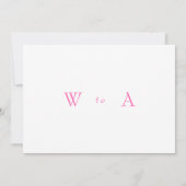 Heet Roze Eenvoudige Tekst Only Trouw Save the Dat Save The Date (Achterkant)