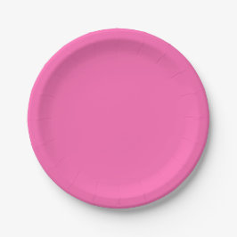 Heet Roze Effen Kleur Papieren Bordje