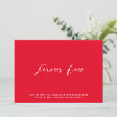 Heet Roze Elegante Typografie Trouwen Save The Date (Staand voorkant)
