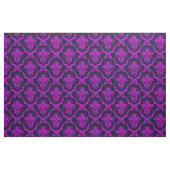 Heet roze en blauw bloemdamast stof (Yard (91,4 cm))
