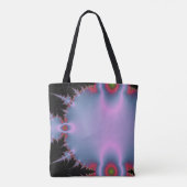 Heet roze en blauwe fractal tote bag (Achterkant)