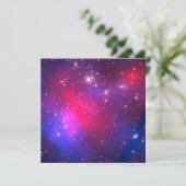 Heet roze en blauwe hemelse ruimte foto blanco (Staand voorkant)