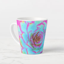 Heet roze en blauwe succulente Sedum rozet