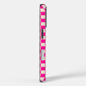 Heet roze en bruin schaakbordpatroon Case-Mate iPhone case (Achterkant / Rechts)