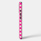 Heet roze en bruin schaakbordpatroon Case-Mate iPhone case (Achterkant / Links)