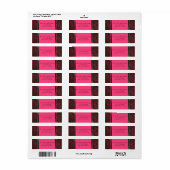 Heet Roze en Chocoladebruin Etiket (Full Sheet)