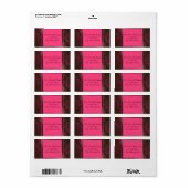 Heet Roze en Chocoladebruin Etiket (Full Sheet)