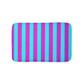 Heet roze en cyaan blauw groen turquoise strepen badmat (Voorkant)