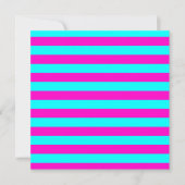 Heet roze en cyaan blauw groen turquoise strepen kaart (Voorkant)