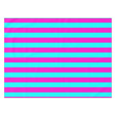Heet roze en cyaan blauw groen turquoise strepen tafelkleed (Voorkant (Horizontaal))