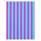Heet roze en cyaan blauw groen turquoise strepen tafelkleed (Voorkant)