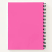 Heet Roze en Cyaan Gepersonaliseerd Monogram Notit Notitieboek (Achterkant)